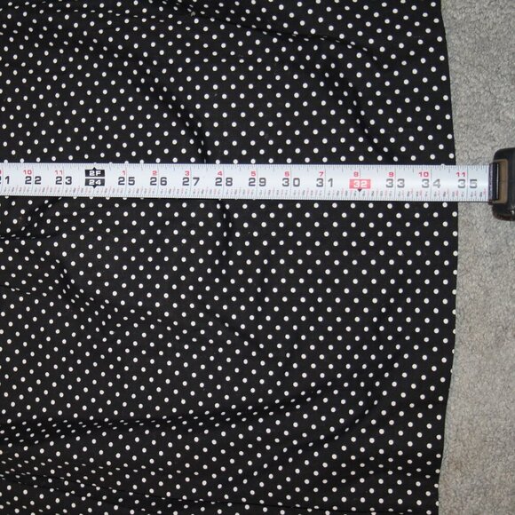 Orvis Made in USA Black and White Polka Dot Skirt Size 14 100% Cotton Modest - Picture 14 of 14